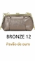 Bolsa Pavão de Ouro Alça Corrente - Bronze 6112