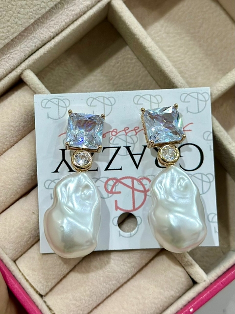 Brinco Dourado Pérola - 6742