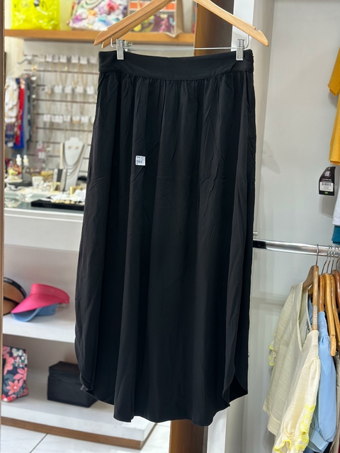 SAIA VISCO SARJA MIDI ZÍPER INVISÍVEL COSTAS - Preta 5736