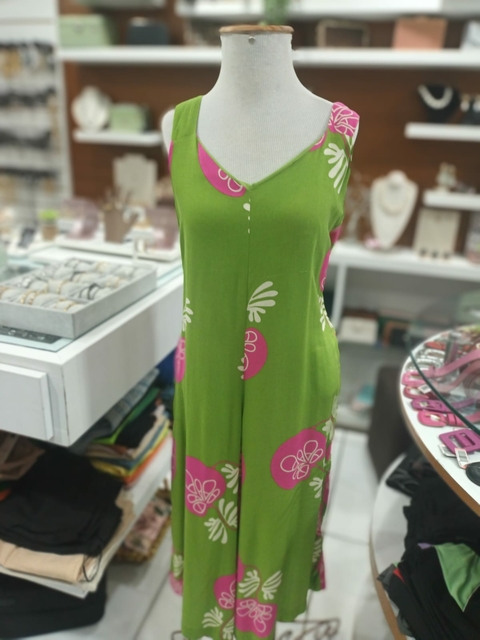 Macacão Pantacourt Floral - Verde