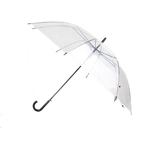 Sombrinha Grande Longa Preta Transparente