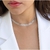 Choker Colar Prata Escamas