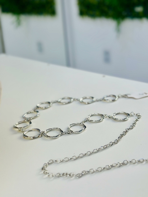 Cinto Metálico Prata Redondo - 6333