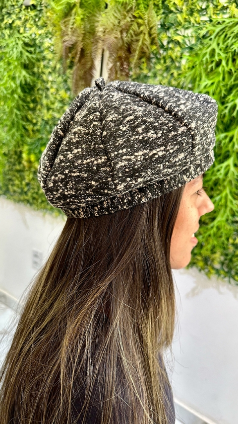 Boina Touca - Preta Estampada