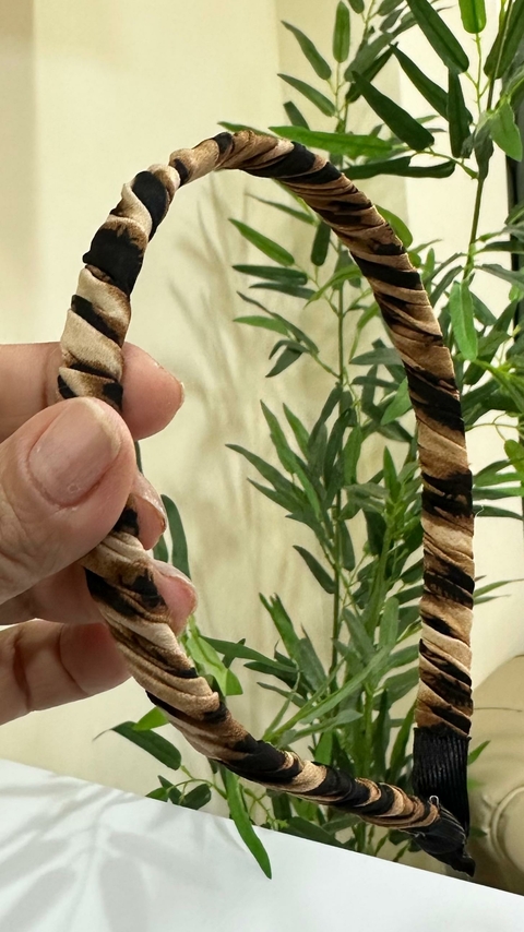 Arco Tiara Marrom e Preto - 6397