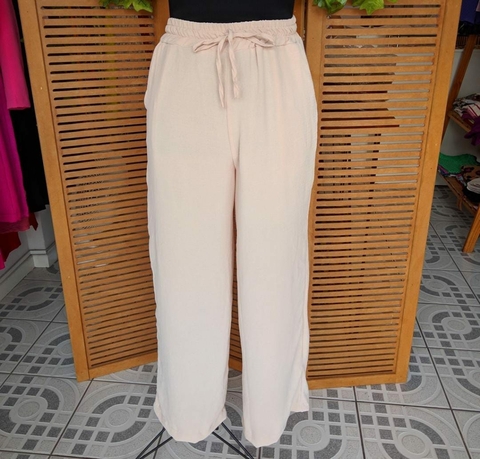 Calça Pantalona Duna Lisa - Areia