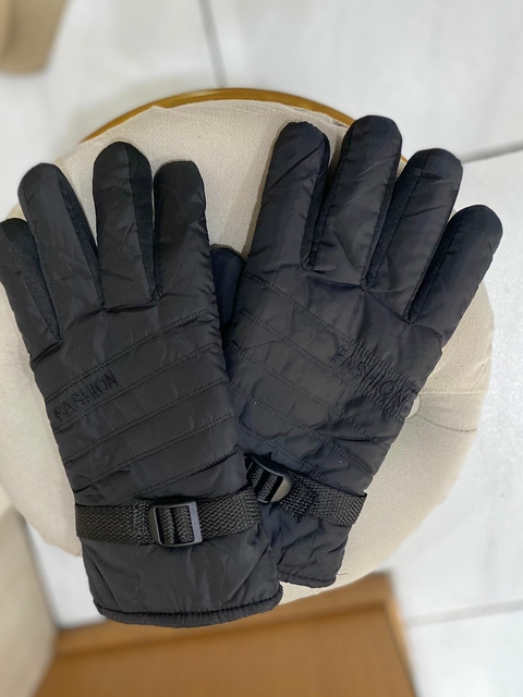 Luva Felpuda Regulável Punho - Preta