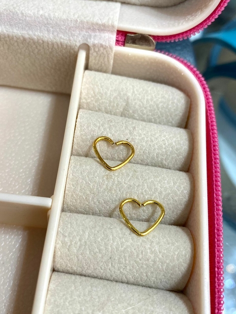 Piercing SemiJoia Dourado Coração Liso