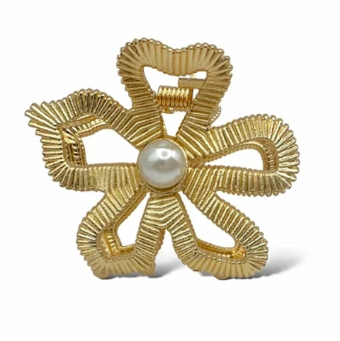 Pregadeira Metálica Flor Pérola