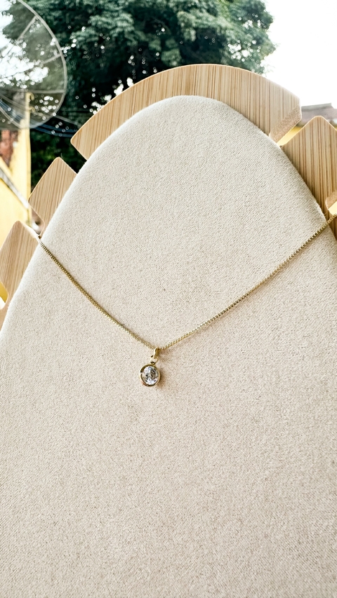 Tornozeleira SemiJoia Dourado Ponto de Luz