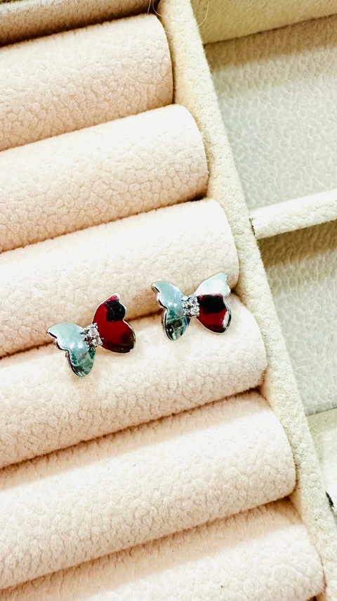 Brinco SemiJoia Prata Borboletinha Lisa