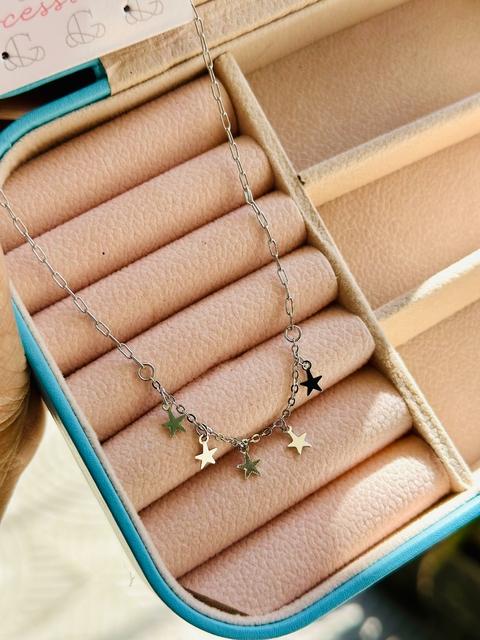 Tornozeleira Prata Estrelinhas - 3859