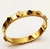 Bracelete Dourado Aço Inoxidável Trevo Dourado e Preto Virgínia Van Cleef - 4674