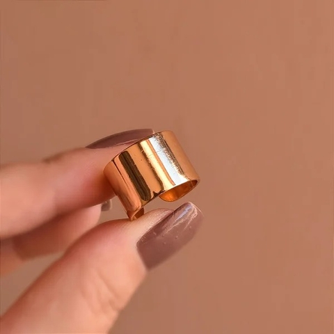 Anel Dourado Liso Ajustavel