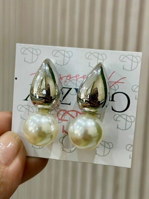 Brinco Prata Pérola - 6743