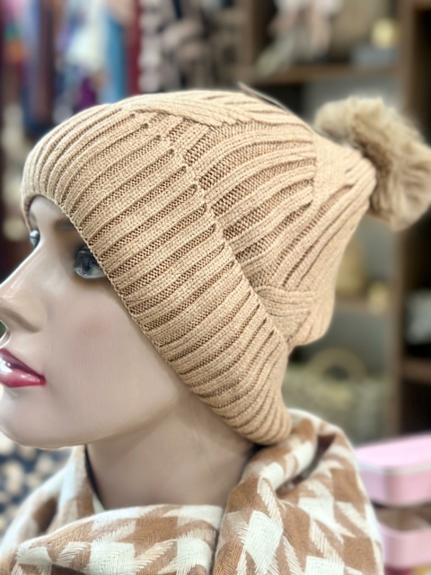 Touca PomPom - Bege 6517