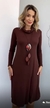 Vestido Manga Longa - Marrom 6276 - Grazzy Moda e Acessórios