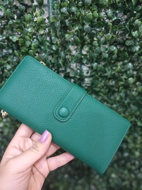 Carteira Botão Verde