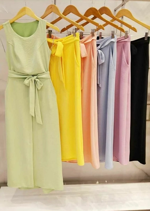 SAIA AIR FLOW LONGA COM BOLSOS VISTA FRONTAL FORMANDO FENDA E DETALHE CÓS AMARRADO - Lavanda 5699