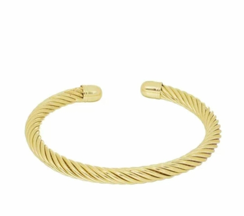Bracelete Dourado Torcido