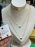 Conjunto Brinco com Colar Duplo Dourado Coração - 6655
