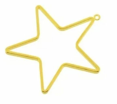 Pingente SemiJoia Dourada Estrela Vazada