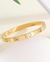 Bracelete Dourado Aço Inoxidável Coração Ponto de Luz 4645