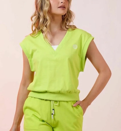Conjunto Short e Blusa Decote V - Verde 5072