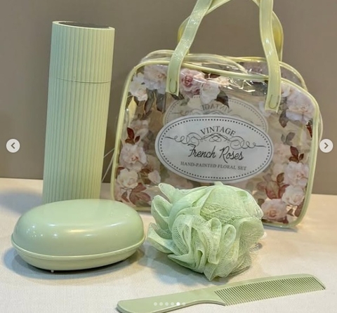 Kit Viagem Viajar é Viver Porta Cosmético - Verde 6099