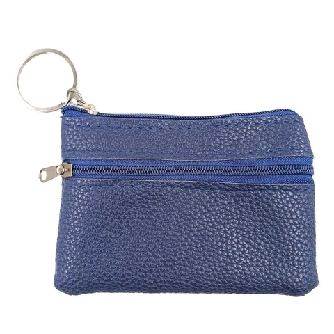 Porta Níquel Moedas C/ Bolso 8x12cm em PVC Interponte - Azul 6136