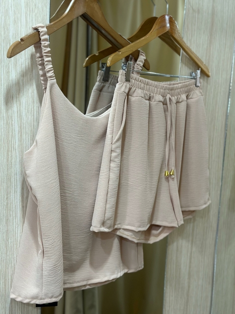 Conjunto Duna Short e Blusa Alça - Nude 5035