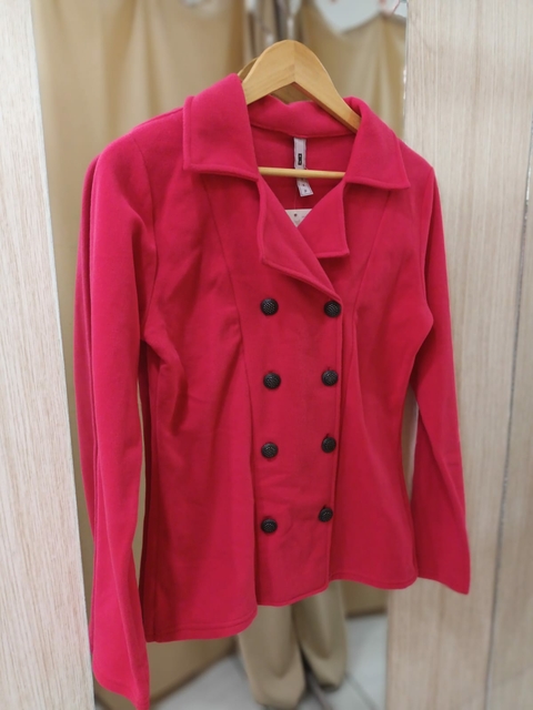 Casaco Blazer Lã Botões - Rosa