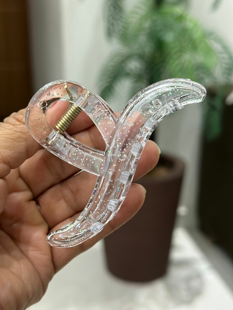 Pregadeira Acrílica Laço - Transparente Brilhosa 6288