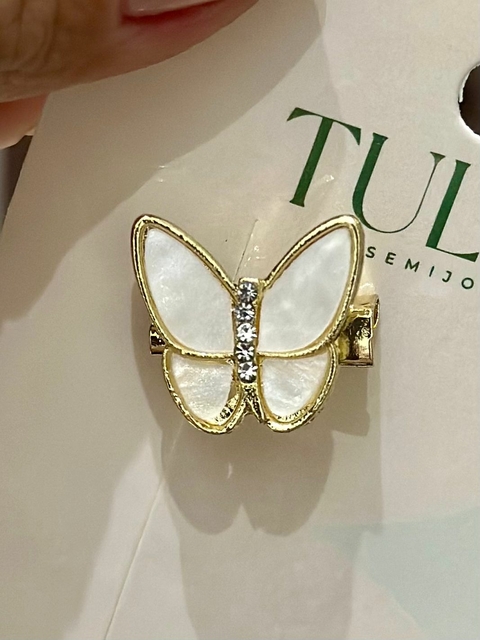 Brochê Borboleta Borboletinha Cravejada Zircônia Cristal - 5548