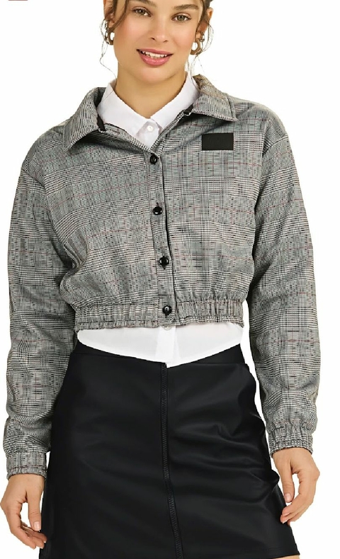 Casaco Bomber - Xadrez Cinza 6500