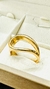 Anel Dourado Gota Vazada - 4006