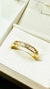 Anel Dourado Van Cleef Cravejado Zircônia Cristal - 4013