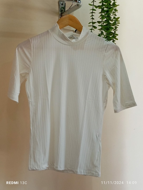 Blusa Malha Canelada Premium - Branca 4931