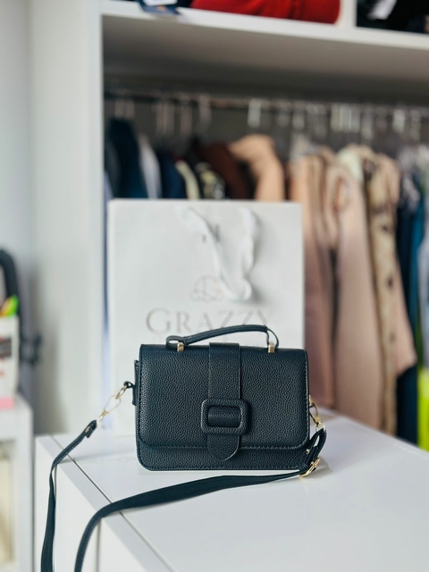 Bolsa Lateral Detalhe Fivela Preta - 6900