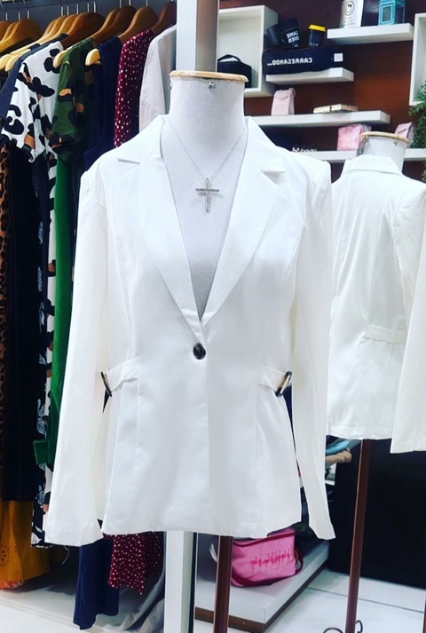 Blazer Fivela Lateral - Branco