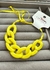 Pulseira Fita Cetim Amarela Corrente