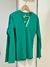 Blusa Manga Longa Gola V - Verde 6215