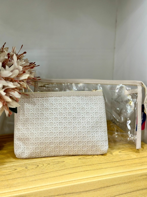 Kit Duas Necesseries - Transparente e Bege 5748
