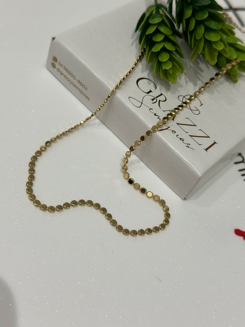 Colar SemiJoia Dourado Bolinhas