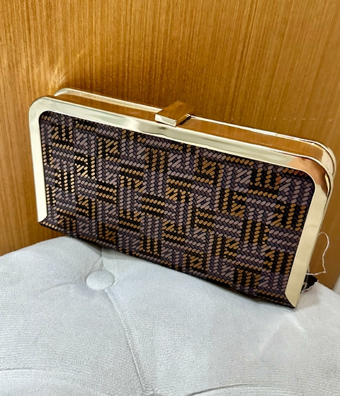 Clutch Bolsa Carteira de Festa Quadriculada