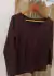 Blusa Malha Manga Longo Gola V - Marrom