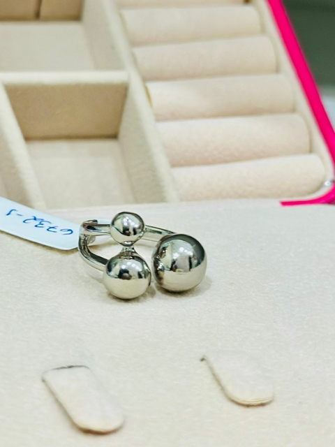 Anel Prata Bolinhas - 6732