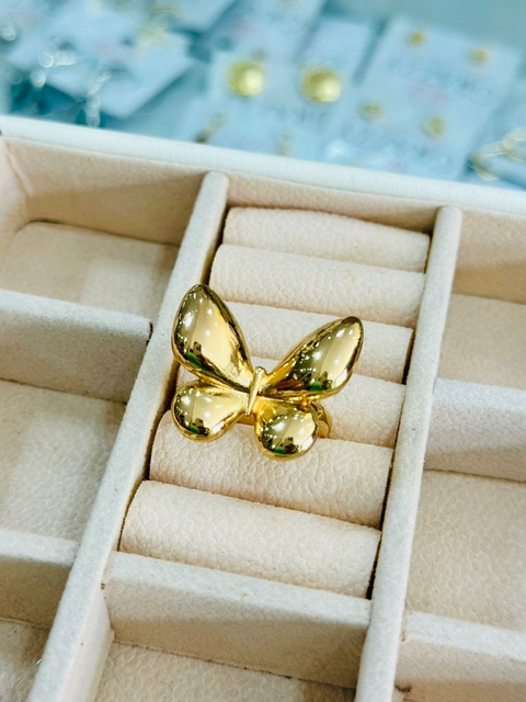 Anel Dourado Borboleta - 5907