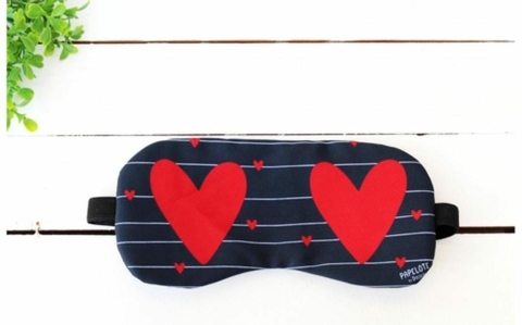 Tapa Olho Coração Azul Marinho