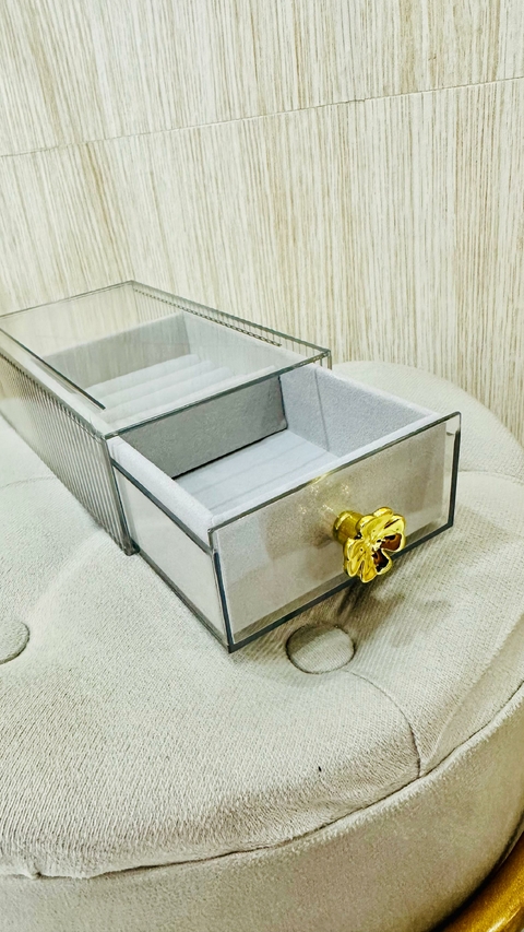 Porta Jóias Gaveta Acrílico Transparente